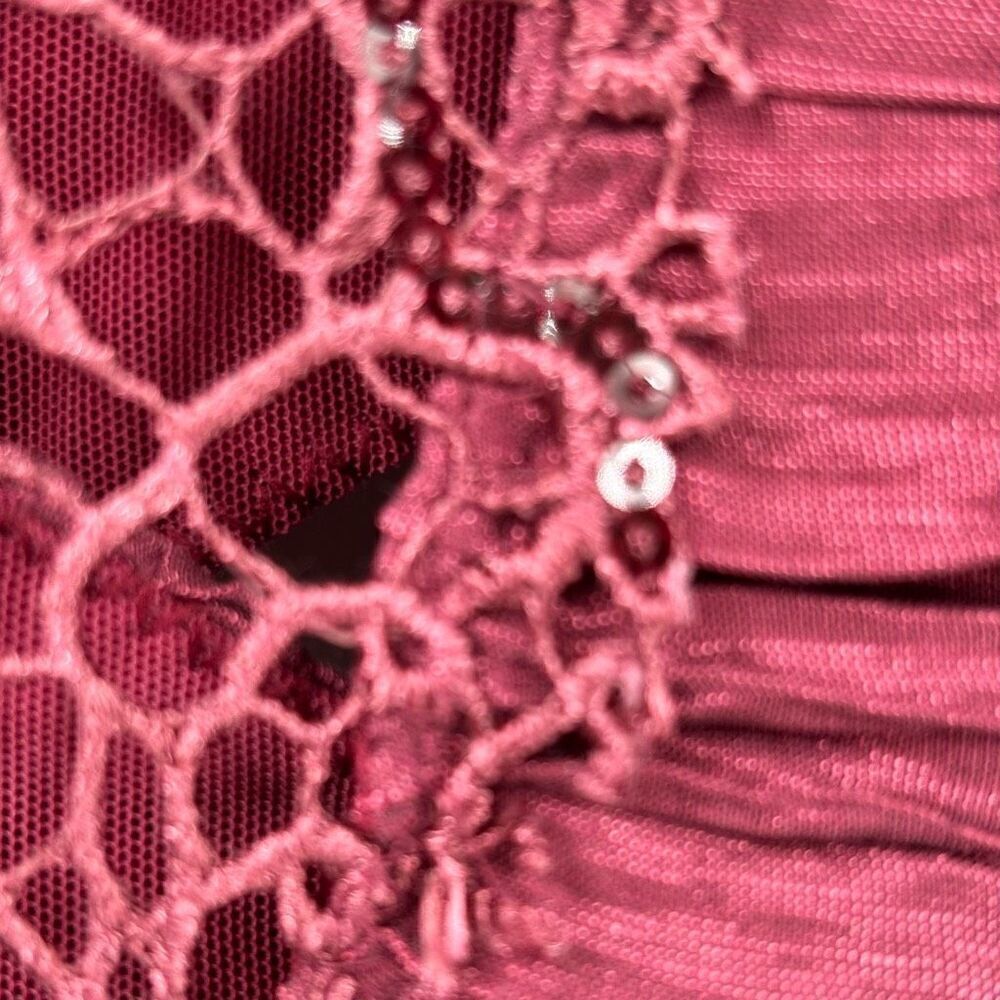 Free People Look of Love Sangria Ruched Bodycon Dress Burgundy Size 4 NWT - Picture 9 of 14